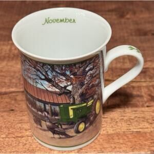 John Deere Farm Year Mug Cup November Turkey Farm by Dave Henderson Danbury Mint